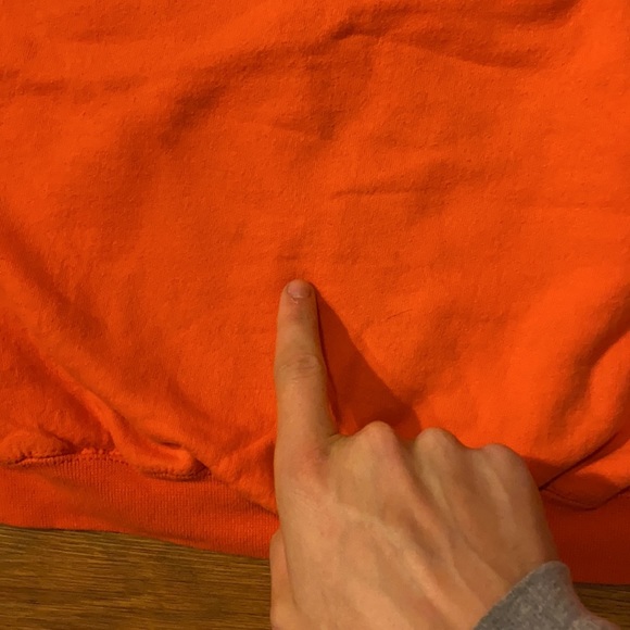 🚨SOLD Vintage Hanes Unisex Crewneck Orange Size XL Ultimate Cotton - Picture 4 of 8